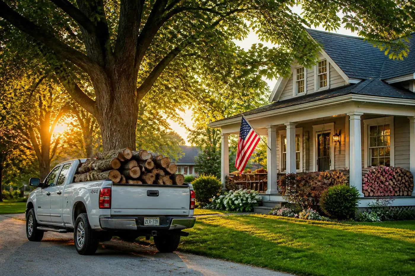 BTZ Tree Service team working together on a residential tree job